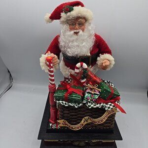 Holiday Creations Santa Claus Christmas Holiday Scene 1993 Lighted Figurine 1993